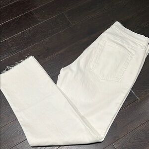 Gap Cheeky Straight High Rise White Denim Jeans